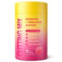 Cutting Mix Drink Powder with Berberine, Chromium, Prebiotic FOS, Yerba Mate, 5-HTP & Magnesium, Sugar-Free Vegan Non-GMO Strawberry Açaí, 30 Sticks