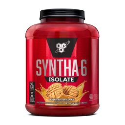 BSN SYNTHA-6 Isolate, Peanut Butter Post Workout Protein Powder for Muscle Gain, Whey Protein Isolate, Milk Protein Isolate, Essential Amino Acids, Peanut Butter Cookie, 4.02 Pounds, 48 Servings