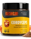 FreshCap Mushrooms Premium Organic Cordyceps Powder - 10:1 Fruiting Body Extract with 32% Beta-Glucans - 3rd-Party Tested - Ayurvedic Supports Natural Energry and Promotes Endurance (60 Servings)