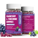 Magnesium Threonine Gummies 1000mg, L-Threonine Gummies for Adults, Great Magnesium Supplements for Brain, Non-GMO, Gluten Free, Vegan, 120 Grape Magnesium Gummies