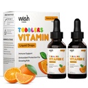 Kids Vitamin C Liquid Drops for Daily Immune Support, Liquid Vitamin C for Kids, Easy Absorption Drops Toddler Vitamin C, Gentle Daily Use, Infant Friendly 2 × 30ml Bottles