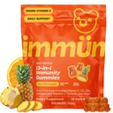 Grüns Immun Immunity Gummies with Vitamin C, Zinc, MCT Oil, & Turmeric - Daily Immune Support Supplement for Adults - Sour Pineapple Flavor (28 Count)