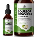 Soursop Graviola Liquid Drop for Cell Support & Regeneration, Immune System and Gut Health Support, Pure Soursop Bitters Liquid, High Absorption, Sugar/Gluten Free, Natural Flavor, 4 Fl Oz