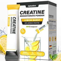 Creatine Monohydrate Stick Packs – 5g Micronized German Creapure® Creatine Powder, Sugar Free, Lean Muscle & Recovery, NSF Certified for Sport, Travel Size, 3 Flavors (30 Sticks)