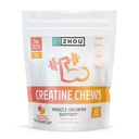 ZHOU Creatine Chews - Creatine Monohydrate Gummies for Men & Women with Vitamin B12, Sugar Free, Vegan, Organic, Non GMO, 5g Per Serving - Peach Mango Flavor, 20 Servings, 60 Chews