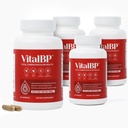 VitalBP 4 Pack - Supports Blood Flow - with CoQ10, L-Citrulline, and K2 & D3-60 Capsules