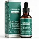 Liver Restore Drops,2fl.oz.(60m) | with Milk Thistle, Turmeric, Artichoke Leaf, Dandelion Root, Choline & L-Glutathione Convenient Liquid Herbal Supplement