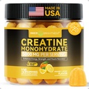 Inner Brightness Creatine Monohydrate Gummies for Men & Women 5000 mg, 3rd Party Tested, Creatine Chews for Muscle Growth, Strength & Energy Support, Sugar Free, Vegan, 120 Count