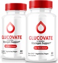 NutraRize (2 Pack) Glucovate Glycogen Support Capsules, Official All-Natural Blood Formula to Support Health and Wellness, Glucovate Pills, Gluco Vate Reviews (120 Capsules)