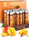 Liquid Collagen Peptides with Biotin & Hyaluronic Acid - 3000mg Hydrolyzed Collagen Type 1 and 3, Biotin 10000mcg, Vitamins B5, B6, C & E - Liquid Collagen for Women and Men, Collagen Shots