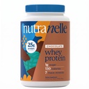 Nutranelle Whey Protein Powder - 25g Whey Protein Isolate Made in USA - Suitable for Men & Women Low Sugar & 130 Calories with Digestive Enzymes - Ideal for Smoothies, Shakes & Recipes