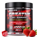 Creatine HCL Gummies 4000mg per Serving – High-Strength Performance Support, Split-Dose Absorption, No Bloating, No Mixing, Strawberry Flavor, 1 Pack