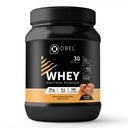 obel Whey Protein Powder | Grass-fed Whey Protein Isolate and Concentrate | Gluten-Free | Caramel Toffee Flavor | 25g of Protein | 30 Servings