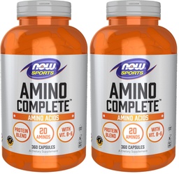 NOW Foods Sports, Amino Complete, 360 Veg Capsules, (Pack of 2)