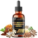 Organic Cadane 12in1 Multi-Mushroom Liquid Drops – Brain Health with Lion’s Mane, Reishi, Cordyceps, Ashwagandha, Bacopa, Shiitake, Maitake, Tremella, Oyster & More – 30ml – 1 Month Supply