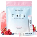 Ü Relax 2.0 Powder Drink Mix, Mixed Berry, Ashwagandha & L-Theanine, Adaptogens, Cortisol, Sleep Aid, Ready-to-Mix, Sugar Free, Zero Calorie, 20 Stick Packs