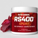 RS400 Red Spinach Extract Powder - 400mg Natural Plant Nitrates - Beet Root Alternative for Natural Energy - Athletic Performance. Nitric Oxide Support - 30 Servings, 4.7oz