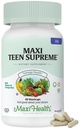 Teen Vitamins for Boys 12-17 - Teen Multivitamin Supreme with D3, Iron, Calcium, Biotin, Digestive Enzymes – Teenager Boy Multi Vitamins for Energy, Brain & Mood Support – 60 Count