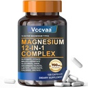 Magnesium Complex 700mg – 12-in-1 Magnesium Supplement with Glycinate, Citrate, Malate, Oxide, Taurate & More – High Absorption for Muscle, Heart, Sleep, Bone, Nerve Support –120 Capsules (2 Pack)