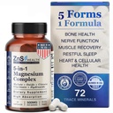 Spectrum 5 Magnesium Complex for Women & Men – 5 Magnesium Complex Supplement with Glycinate, Malate, Citrate & Hydroxide for Sleep, Muscle Recovery & Calm – 500mg Vegan – 60 Capsules