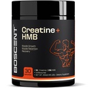 Creatine HMB Powder – 5g Creatine Monohydrate + 1,500mg HMB + Vitamin D3 (500 IU) & Calcium – Muscle Growth, Strength, Recovery & Performance Support – Unflavored, 30 Servings