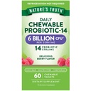 Nature's Truth Probiotic Chewable for Men and Women | 6 Billion CFU | 60 Count | 14 Strains | Berry Flavor | Vegetarian, Non-GMO & Gluten Free