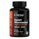 Wormwood Black Walnut Clove Capsules for Humans – Parasite Cleanse Detox, Intestinal Gut & Digestive Support, Herbal Formula with Pumpkin Seed, Cleanse Supplement, 60 Capsules
