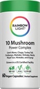 Rainbow Light Mushroom Complex Supplement | 60 Capsules | Made with 10 Potent Mushrooms | Includes Lions Mane, Chaga, Shiitake, Reishi & More | Non-GMO and Gluten Free