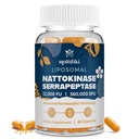 Marafiki Liposomal Nattokinase Supplement 12,000 FU with Serrapeptase 360,000 SPU, Multi Enzyme Complex with Vitamins, Minerals & Inulin for Circulation & Flow - 60 Veggie Capsules