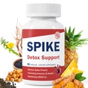 Spike Detox Support – Turmeric Circulation Blend with Nattokinase 8000 FU (400 mg), Bromelain 500 mg & Curcumin 500 mg – 60 Capsules