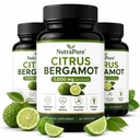 Nutrapure Citrus Bergamot Extract 1000mg Per Serving – Premium Bergamot Supplement with 40% Polyphenols, Daily Wellness Formula for Men & Women, 60 Capsules, 30-Day Supply (3 pcs)