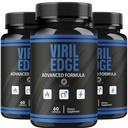 (3 Pack) Viril Edge For Men Capsules - Official VirilEdge Pills Advanced Support For Maximum Strength, All Natural Ingredients Premium Vitamins For Overall Health & Wellness, 180 Capsules For 3 Months