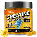 Creatine Monohydrate Gummies - with L-Carnitine & Taurine - Muscle Support, Workout Recovery & Energy - Sugar Free, Vegan, Gluten Free - Mango, 60 Count