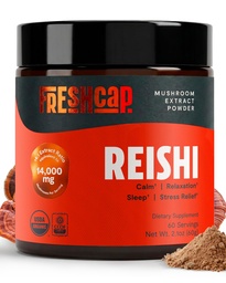 FreshCap Mushrooms Premium Organic Lions Mane Powder - 14:1 Fruiting Body Extract with 31% Beta-Glucans - 3rd-Party Tested Nootropic for Clarity, Focus & Cognitive Support (60 Servings)