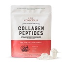 Live Conscious Collagen Peptides Powder - Strawberry Lemonade - Type I & III for Hair, Skin, Nails & Joint Support - Hydrolyzed, Grass-Fed Bovine - Women & Men, 30 Servings - 12.8oz