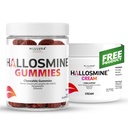 Hallusa Natural Hallosmine Gummies Circulation & Vein Support with Diosmin, Hesperidin, Beet Root, Gotu Kola & Horse Chestnut + Free Leg Cream 4 oz | 30 Chewable Gummies, 400 mg per Serving