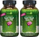 Irwin Naturals Good Mood Sleep PM – Melatonin, 5-HTP & Rhodiola with L-Theanine – Supports Sleep, Calm Mood & Relaxation – Nighttime Wellness Formula – 54 Liquid Soft-Gels - 2 Pack