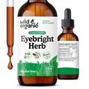 Wild & Organic Eyebright Herb Tincture - Eye Support with Eyebright Supplement - Dietary Euphrasia Extract Liquid Drops - Vegan, Sugar Alcohol-Free - 2 fl oz