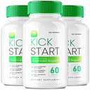 Kick Start Capsules, Kick Start Balanced Sugar Supplement Pills, KickStart Glyco Optimizer, Premium Formula for Healthy Circulation & Stable Levels, KickStart All Natural Health Reviews (3 Pack)
