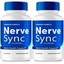 Nerve Sync Capsules, Official Nerve Sync Advanced Nerve Health Supplement Pills - Maximum Strength, All Natural Healthy Circulation & Stable Levels, NerveSync Support Reviews (2 Pack)