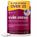 VoomVaya Vein Away – Blood Circulation & Vein Support Supplements for Women 35+ | Spider Veins & Varicose Veins Treatment for Legs | Circulation and Vein Support w/Diosmin & Hesperidin | 60 Capsules
