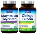 Innate Vitality Magnesium Glycinate & Ginkgo Biloba Bundle – Daily Wellness Formula with Vegan Capsules, Non-GMO, 2-Pack