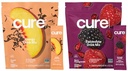 Cure Hydration | Plant-Based Electrolyte Drink Mix | Energy & Dehydration Bundle | No Sugar | Coconut Water |100mg Caffeine | Non-GMO | Vegan | 14-Pack Each: Peach Tea & Berry Pomegranate
