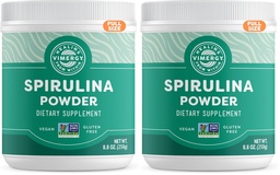 Vimergy Spirulina Powder – Concentrated Plant Protein Supports Immune Health & Cardiovascular Function – Vegan, Kosher, Gluten-Free – 250g (Pack of 2)