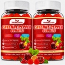 Cayenne Pepper Supplement Gummies for Adults with Vitamin C & D3, Cayenne Pepper Extract, Beetroot, Blueberry & Adaptogen Blend, Digestive, Blood Vessel Health & Immune Support, Strawberry 120 Count