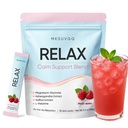 Relax Calming Drink Mix, Adaptogenic Stress Relief & Relaxation Powder with Ashwagandha & L-Theanine | Mixed Berry Flavors, No Sugar, 30 Stick Packs