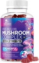 Mushroom Gummies Supplement 12 in 1 - High Grade Blend for Adults - Lions Mane, Reishi, Cordyceps, & Chaga Mushroom Complex Gummy - Memory & Immune Support & Nootropic Brain Supplements - 120 Gummies