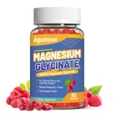 Magnesium Glycinate Gummies 400mg with L-Threonine 200mg, Calcium, Potassium, Vitamins D & B6, CoQ10 - High Absorption for Stress Relief & Muscle Relaxation, Non-GMO, Gluten Free, 60 Raspberry Gummies