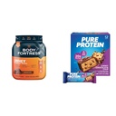 Body Fortress 100% Whey Protein Powder, Chocolate, 1.78lbs & Pure Protein Bars, Chocolate Chip, 1.76oz (12 Count)