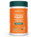 Charlotte's Web Focus Support Mushroom Gummies for Focus and Energy w/Lion’s Mane, Natural Cognitive Support Lions Mane Gummies for Adults — Tangerine Flavor (30 Servings)